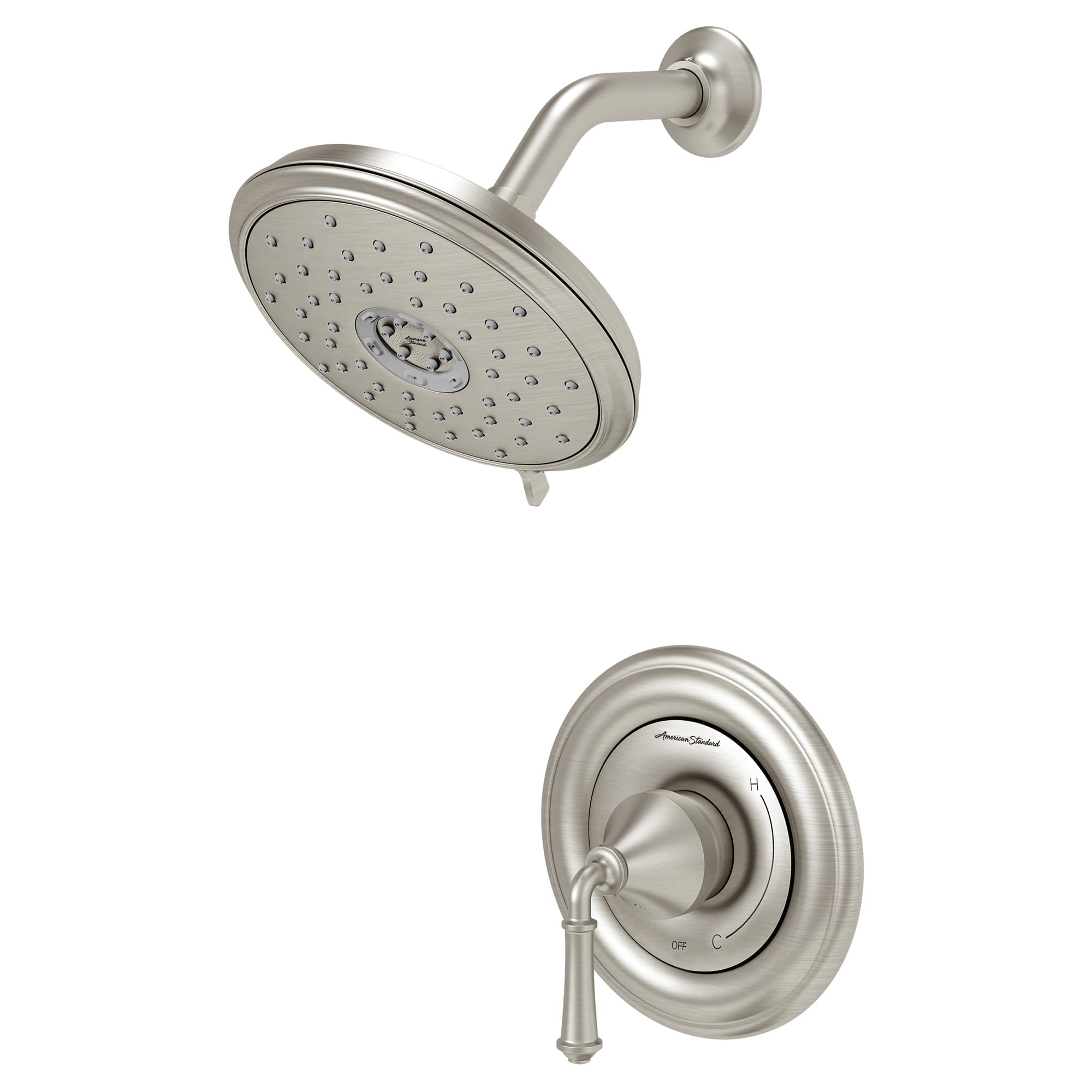 Portsmouth 20 GPM Shower Trim Kit with FloWise Showerhead and Lever Handle   BRUSHED NICKEL